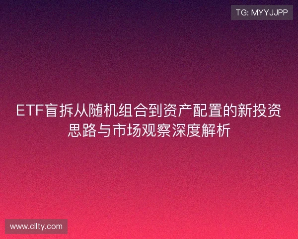 ETF盲拆从随机组合到资产配置的新投资思路与市场观察深度解析 ETF盲拆从随机组合到资产配置的新投资思路与市场观察深度解析